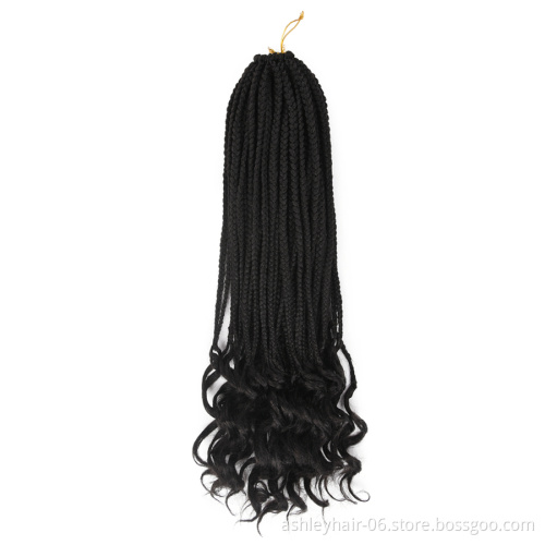 High Quality 24 Inch 22 Strands Curly End 3D Split Twist Crochet Synthetic Hair Braiding